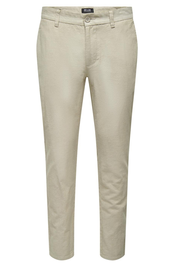 ONSMARK TAP 0011 COTTON LINEN PANT 22024937 CHINCHILLA